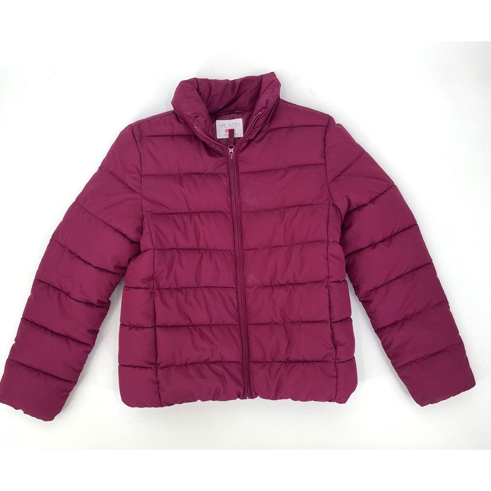 Childrens PLACE Burgundy Zipper Big Girls‎ Puffer Winter Jacket Size XXL (16)